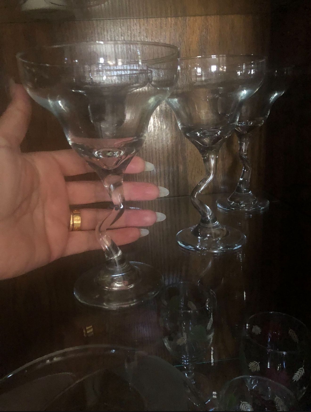 Set of 4 Long juice glasses