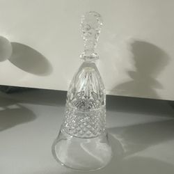 Vintage 7” Crystal Glass Bell – Diamond Point / Button Cut – Elegant Table Décor