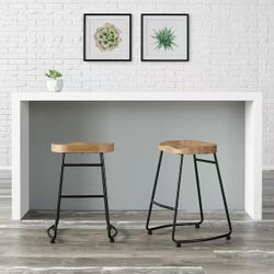 Modern Wood Counter Stool