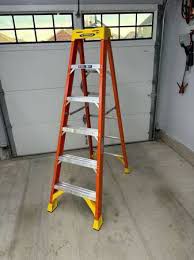  6ft Orange Fiberglass Werner Step Ladder 