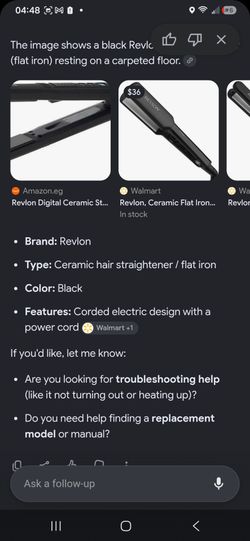 Revlon Ceramic Flat Iron Hair Straightener