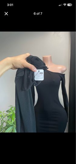 Black One Shoulder Ribbed Mini Dress Set