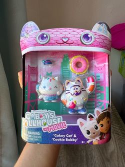 Dream works Gabby’s Doll House cakey cat & cookie Bobby action figures new