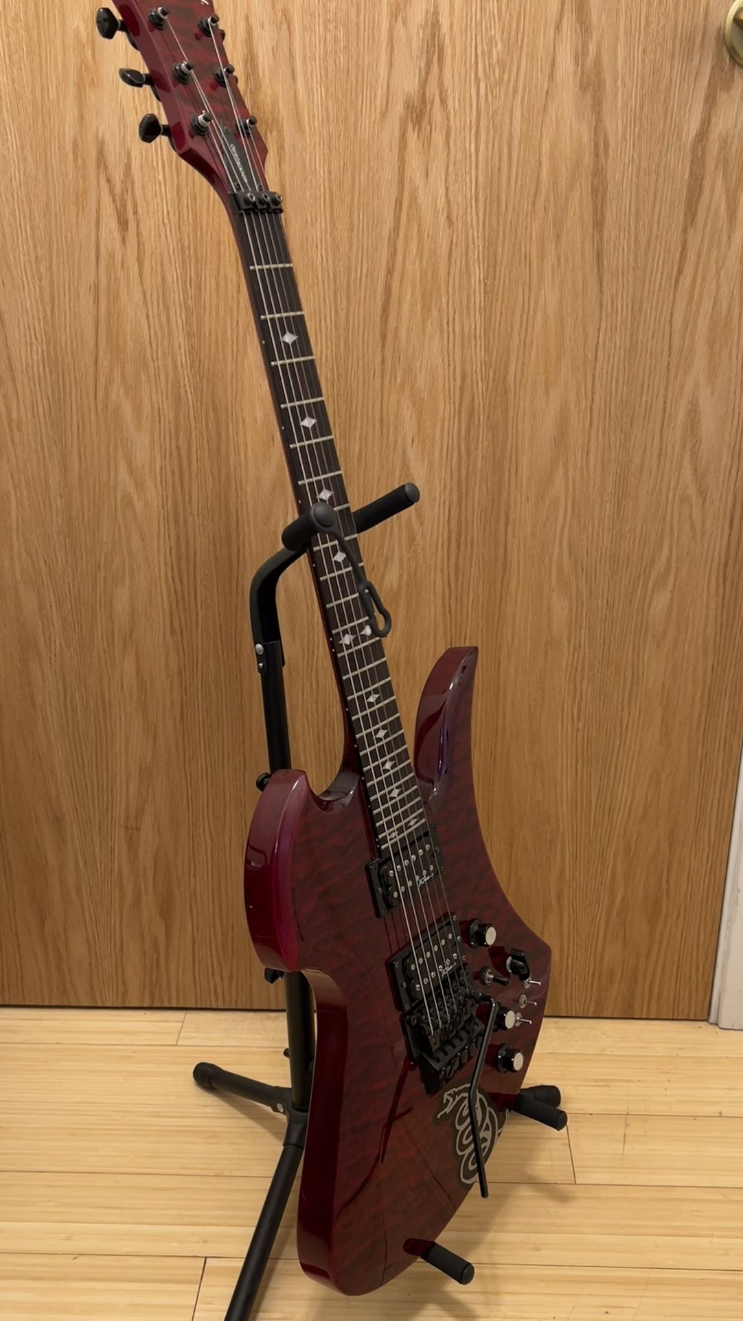 Bc Rich Mocking Bird ST, red flame maple