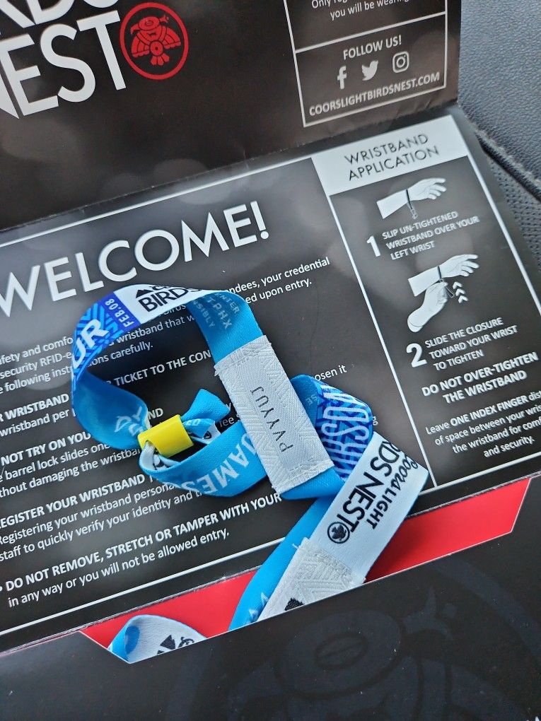 Derek's Bentley VIP tickets.
