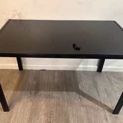 Black Glass Dinning Room Table 