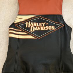 Genuine Harley, Davidson, Female, Leather Vest