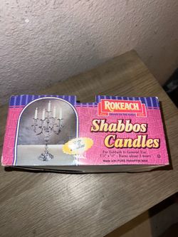 Rokeach Shabbos Candles 21 count pack of traditional white paraffin wax candles