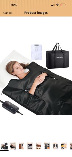 Portable Sauna Blanket for Home, Full Body Heating Wrap for Relaxation and Detox, Self Care Gifts, Washable & Foldable with Carrying Bag, 88-158℉, 10-