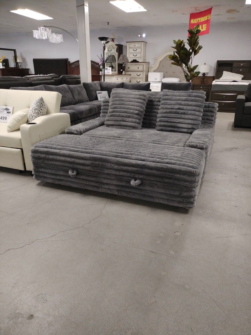 Oversize Chair And Storage Ottoman