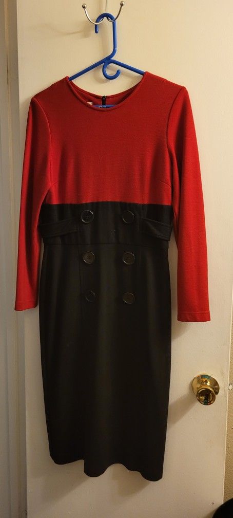 Talbots Black And Red Dress