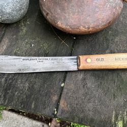 Old hickory Shapleigh’s Hammer 1843 Carbon Steel Butcher Knife