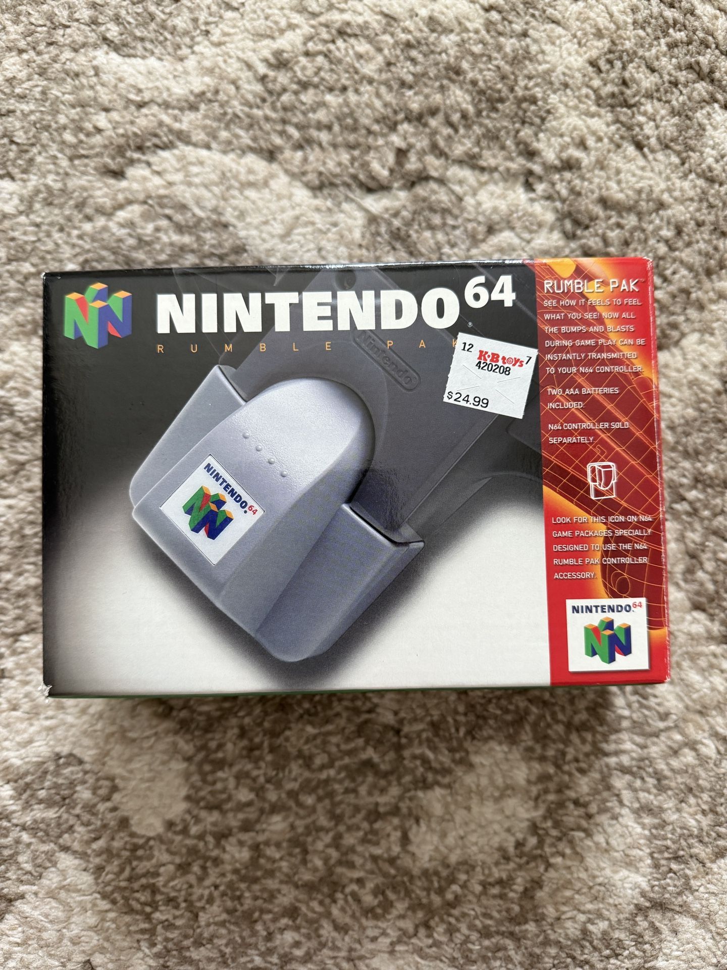 Nintendo 64 Rumble Pak In Box