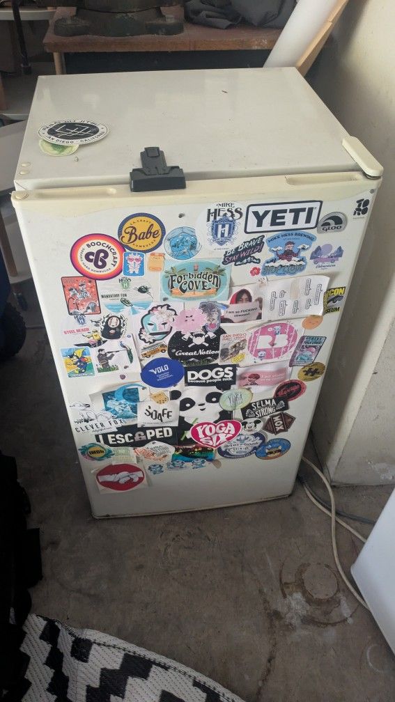 Mini fridge with small freezer