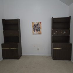 Set Of Two Havy  Solid Wooden Bookshelves