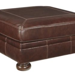 Leather Oversized Ottoman - Ashley Furniture 