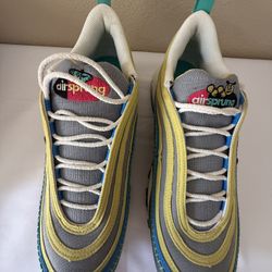 Nike Air Max 97 SE Airsprung Men’s Size 11 (UK) - Phantom/Green Strike/Yellow Ochre/Blue - New with Original Box (Style: DH4750-001)