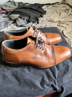 Johnston & Murphy J. Murphy Men’s Brown Leather Cap Toe Oxford Dress Shoes Size 10W