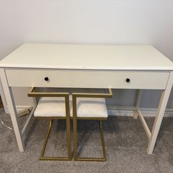 White Desk / White Vanity Only (chair Not Included)