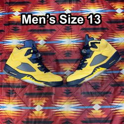 Nike Air Jordan 5 Retro SE Michigan Men’s Size 13 (CQ9541-704)