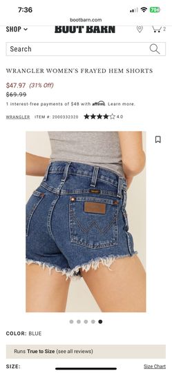 WOMENS WRANGLER HIGH RISE SHORTS