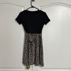 Black and Leopard dress size small
