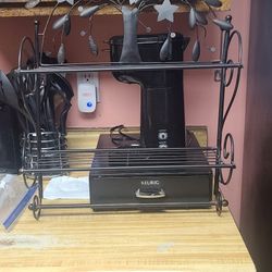 METAL WALL SHELF/WITH TOWEL BAR 