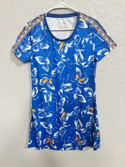Adidas x Farm Rio Blue Butterfly Tennis Dress medium