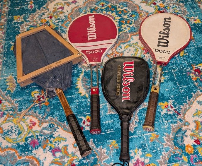Set of 4 vintage tennis rackets.
Priced for a quick sale!
These are listed for between $25 to $65 each. Take all four of them for $100.
They are