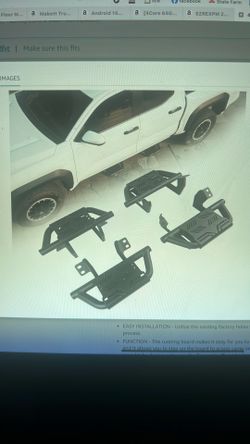 NEW 4PCS EZ Side Steps. For 2024 and 2025 Toyota Tacoma Double Cab Running Boards Nerf Bars 