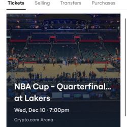 2 LAKERS TICKETS‼️‼️‼️ NBA CUP GAME- Quarterfinals: Lakers Vs. San Antonio Spurs on Wednesday December 10th 