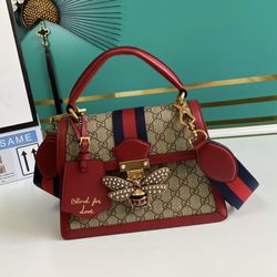 Classic Shoulder Bag Brown Red