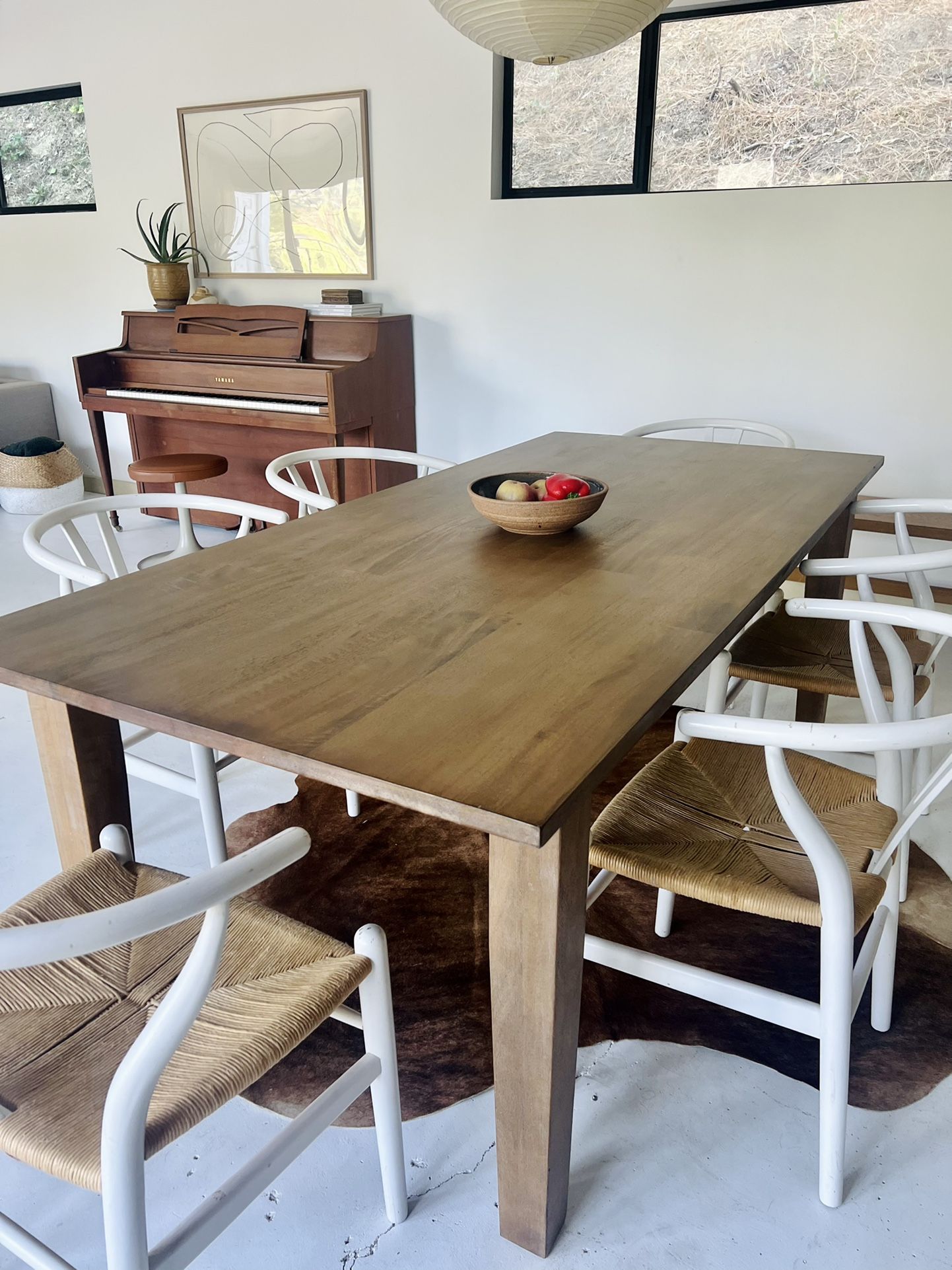 Crate And Barrel Basque Wood Dining Table 82”