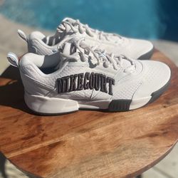 Nike Court Lite 4 Low Top Tennis Shoes White Brown 