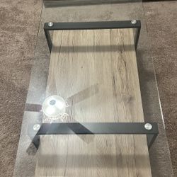Glass/Wooden Coffee Table