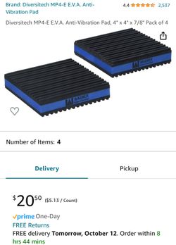 Anti-vibration Pads EVA - 4” x 4” x 7/8” (pack of 4)