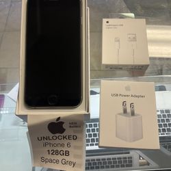 Unlocked Apple Iphone 6 128 Gb Plus Charger