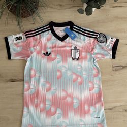 Adidas Belgium 2026 World Cup Soccer Jersey Retro Pink Away Football Shirt NWT ( Mundial Camiseta De Futbol )