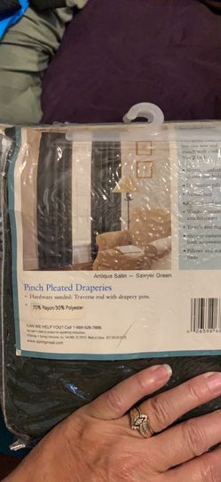 Spring Maid pinch pleated drapery panels 50x63