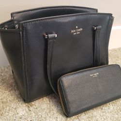 Kate Spade Authentic Handbag And Matching Wallet