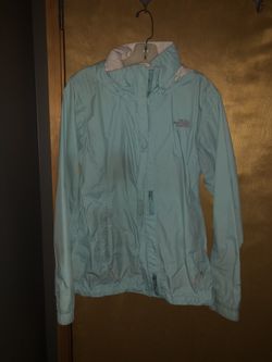 Women’s large North Face windbreaker (teal)