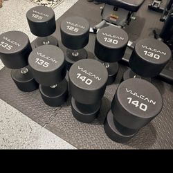 Like new set of Vulcan Urethane heavy dumbbells Dumbbell Pairs