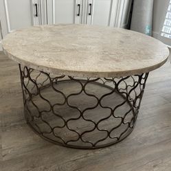 Natural Stone Top Coffee Table