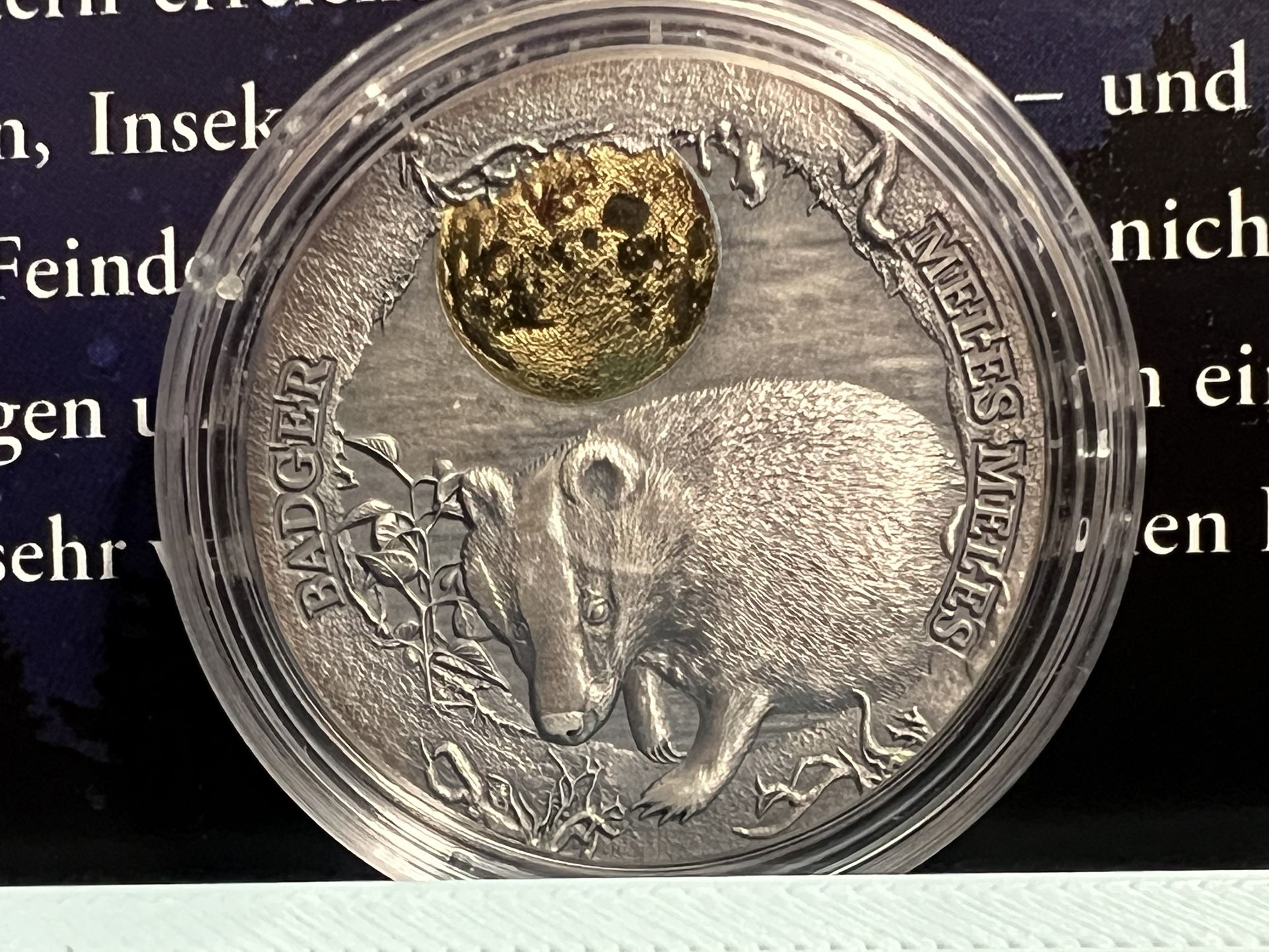 Silver Badger Moonlight Round .999 Silver 1/2 Oz