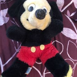 Vintage 1960’s Plush Mickey Mouse Doll -Walt Disney Productions- In good condition.