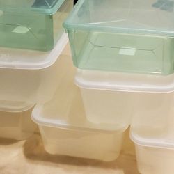 Brand New 7 Storage Containers With Lids. 