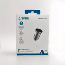 Anker Dual USB A Car Charger - Silver