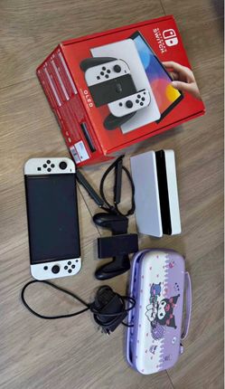 Nintendo Switch OLED White with Box and Accessories
