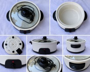Electric Slow Cooker / Buffet Server with Glass Lid & Ceramic Insert