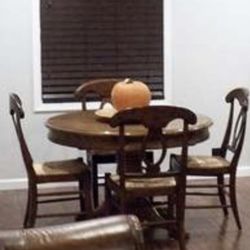 POTTERY BARN Napoleon Walnut And Cane Dining Chairs
